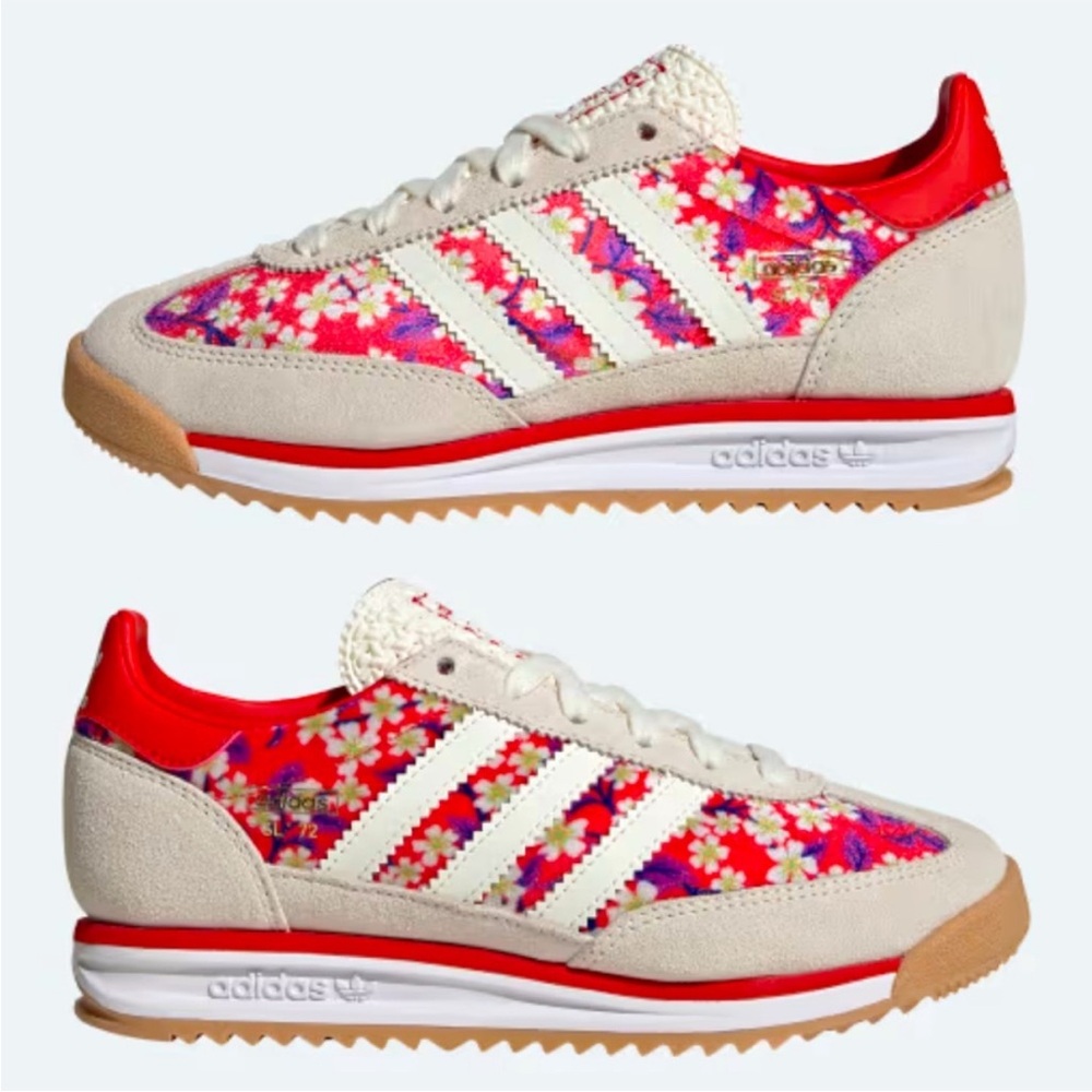 NEW! Adidas SL 72 RS Liberty London Women's Red Floral Sneakers - Women’s size 6